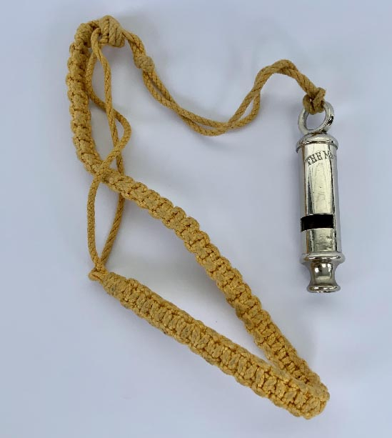 vintage Metropolitan Police Whistle with original cord